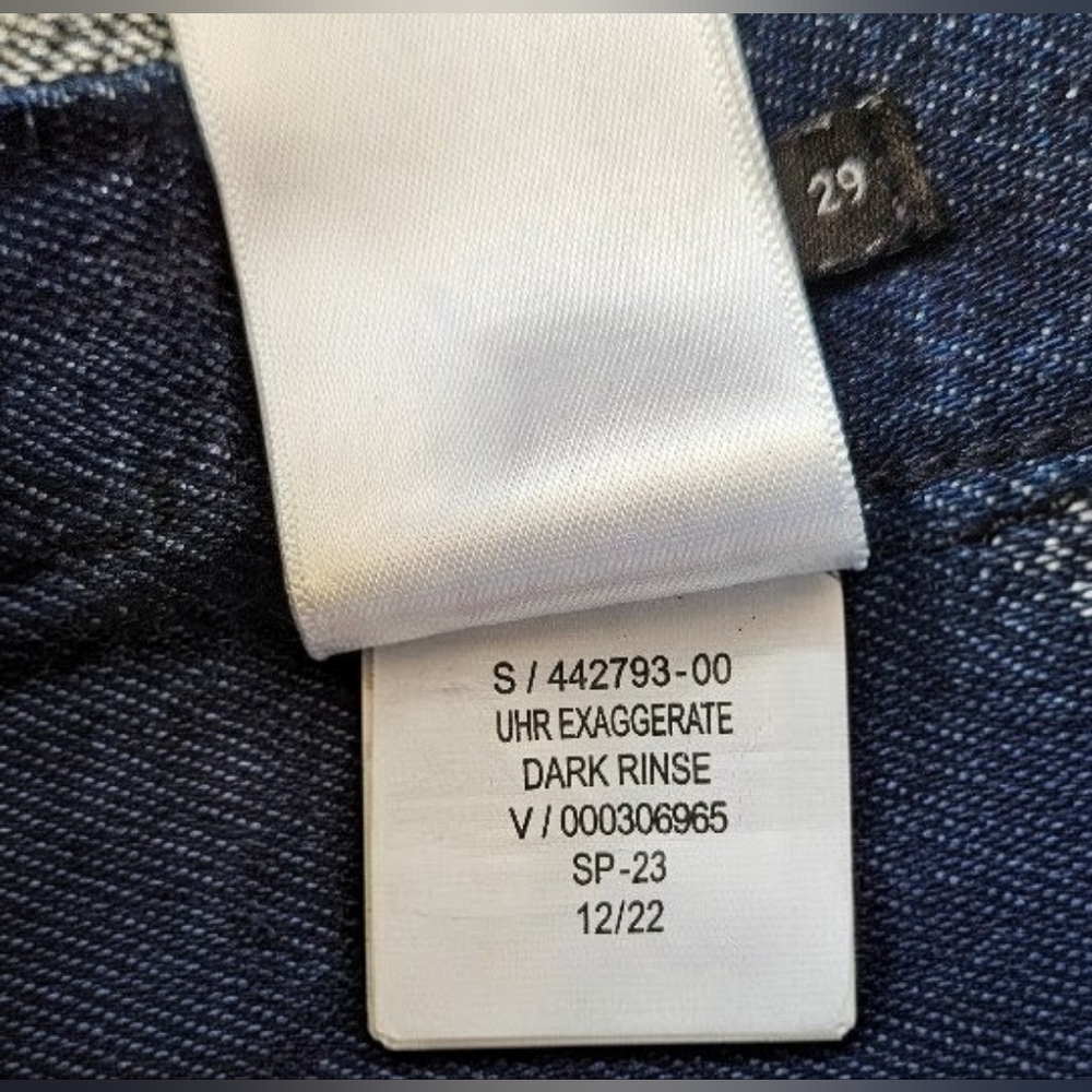 Banana Republic-Organic Cotton Ĉote High Rise Wide Leg Pleated Jeans Sz 29 - Picture 7 of 10